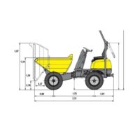 Diagrama 2 de Dumper 1500 kg tolva giratoria Waker Neuson