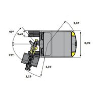 Alquiler Mini excavadora 1500 kg Wacker Neuson 1404, diagrama 2