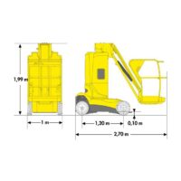 Alquiler Diagrama 2 Plataforma tipo mástil – 10 m Haulotte HM10P Star 10