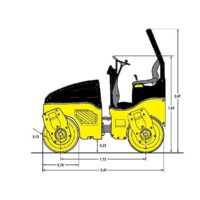 Primer diagrama de rodillo compactador Bomag de 100 cm