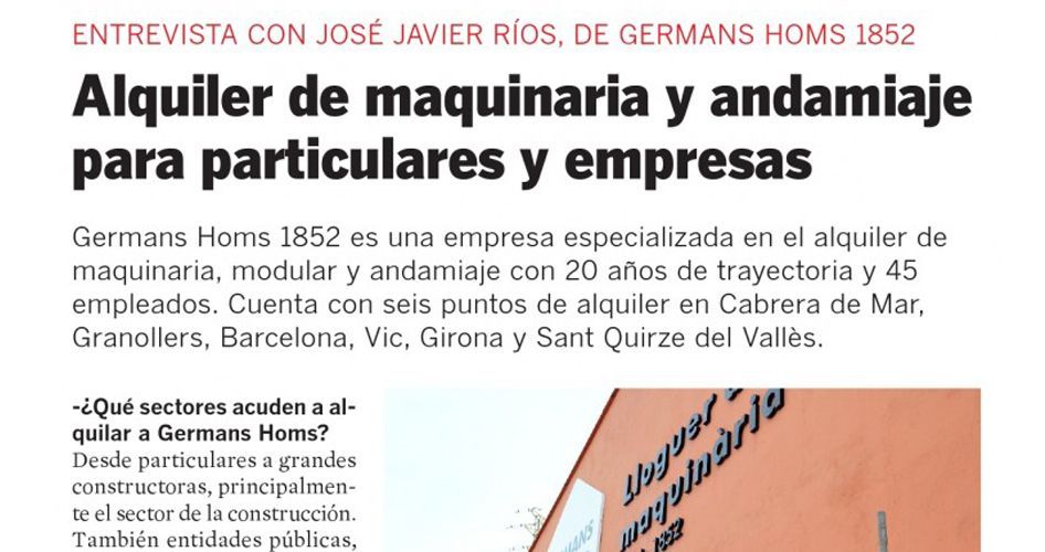 Homs en los medios: entrevista en El Periódico - Imagen destacada