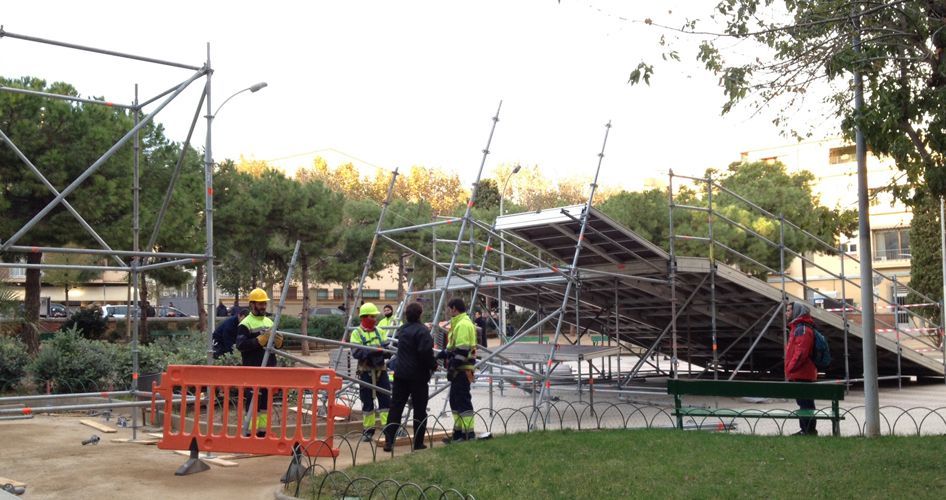 Montaje de rampa para Navidad en Mataró - Imagen destacada
