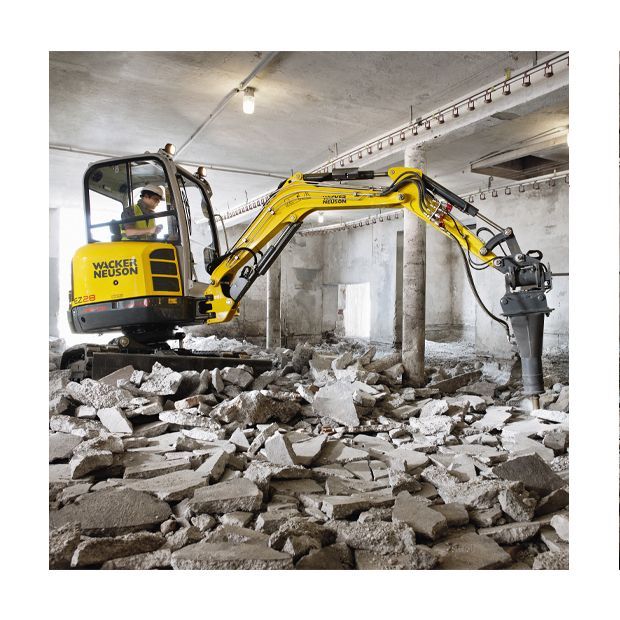 Alquiler excavadoras, Mini excavadora 2800 kg Wacker Neuson EZ28
