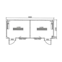 Diagrama Caseta Prefabricada Oficina para Eventos – 2,35 m x 6 m
