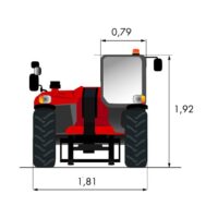 Diagrama 2, alquiler Manipulador telescópico 2500 kg Manitou MT 625 HA