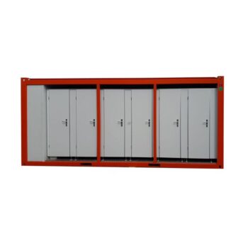 Alquiler Sanitario prefabricado, 8 wc’s y 1 urinario triple Containex 1x20'