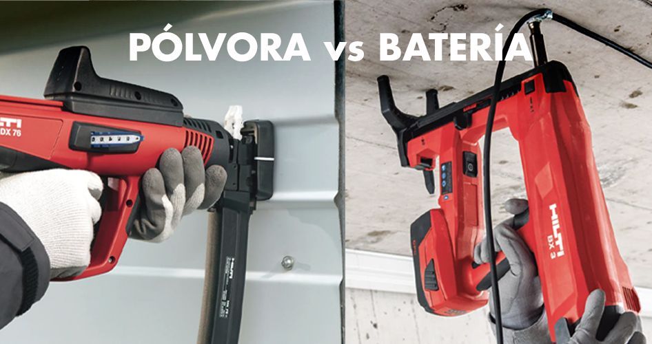 Clavadora a pólvora vs a batería