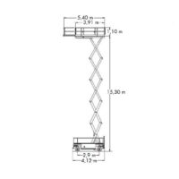 Alquiler Tijera eléctrica – 17 m JLG Liftlux 153-12 , diagrama 2