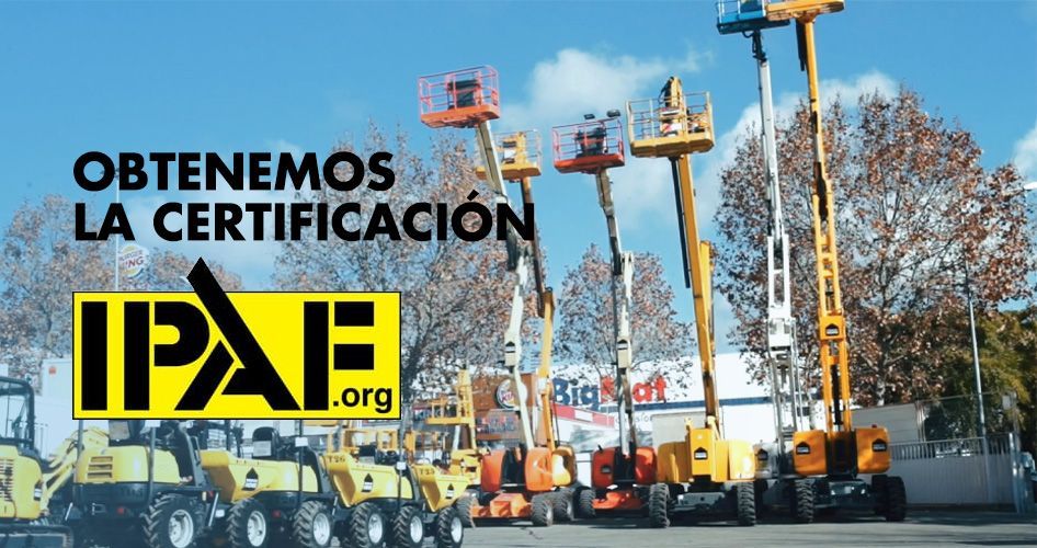 Certificado IPAF plataformas elevadoras