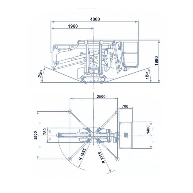 Alquiler Plataforma articulada sobre orugas 14 m Oil & Steel Octopussy 1412 - 1465, Diagrama 2