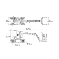 Diagrama 2 Brazo articulado eléctrico – 11 m JLG E300 AJP