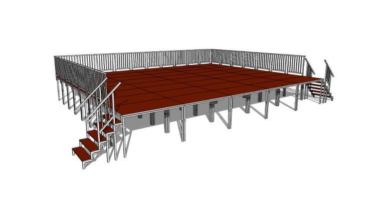 alquiler tarima basica para eventos