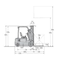 Diagrama Carretilla elevadora eléctrica 1800 kg Clark GEX18, alquiler carretillas elevadoras