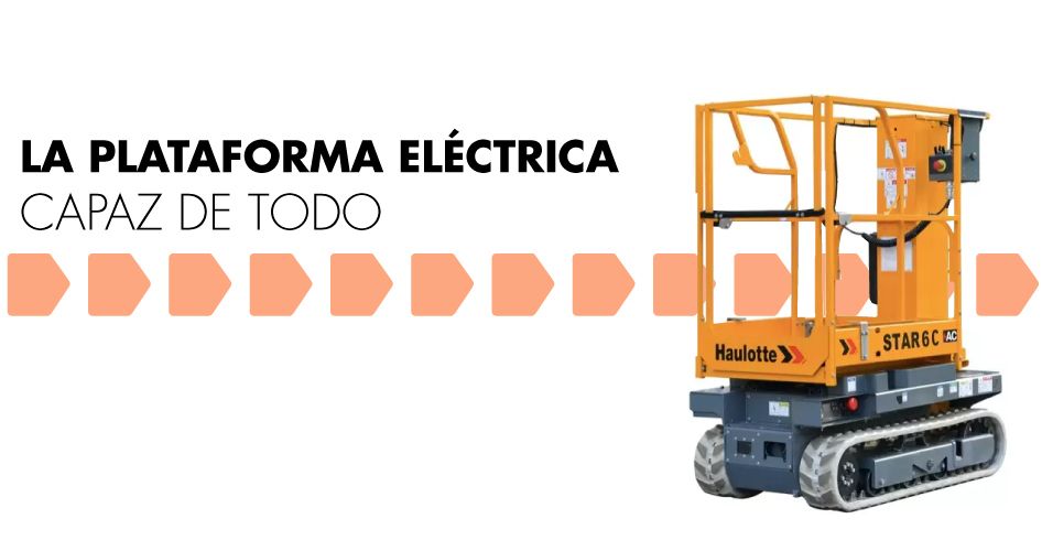 Llega a todas partes con nuestra plataforma elevadora eléctrica a orugas