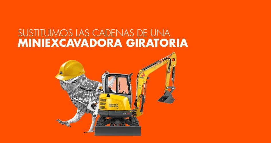 sustitucion cadenas miniexcavadora