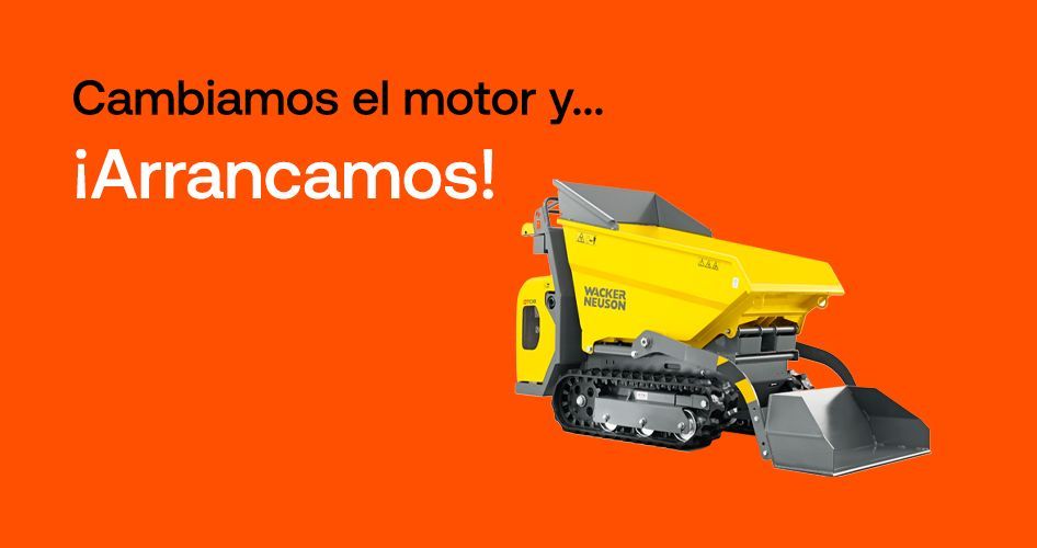 dumper sobre orugas repración motor