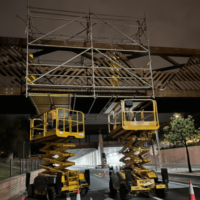 plataformas tijera montaje andamio multidireccional