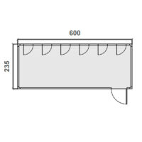 Taquilla prefabricada Eventos – 2,35 m x 6 m Diagrama