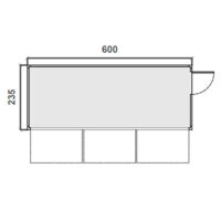Taquilla prefabricada – 2,35 m x 6,00 m para Eventos Diagrama