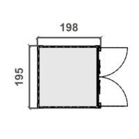 Contenedor blindado – 1,98 m x 1,95 m Diagrama
