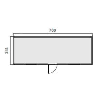 Oficina prefabricada – 7 m Diagrama