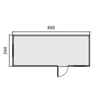 Oficina prefabricada – 6 m Diagrama