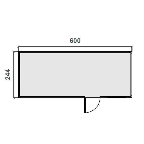 Oficina prefabricada – 6 m Diagrama