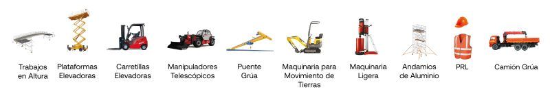 tipos de cursos de formación de maquinaria 