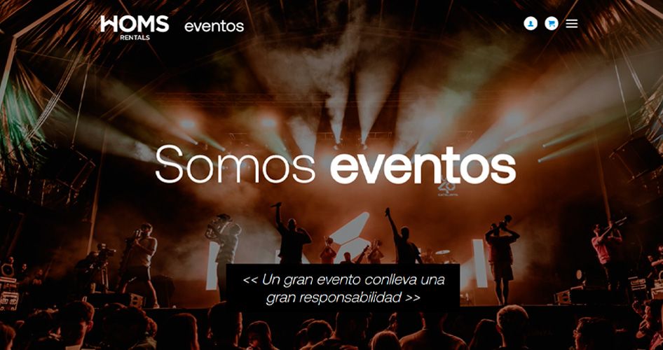 nueva web eventos homs rentals