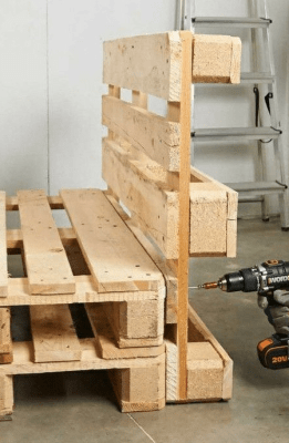  sofá con palets de madera