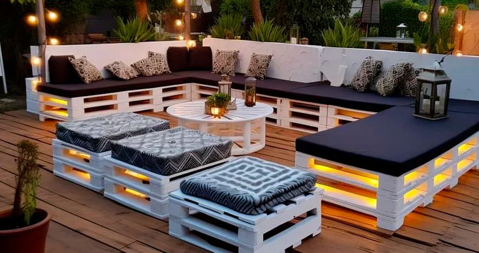sofá con palets de madera