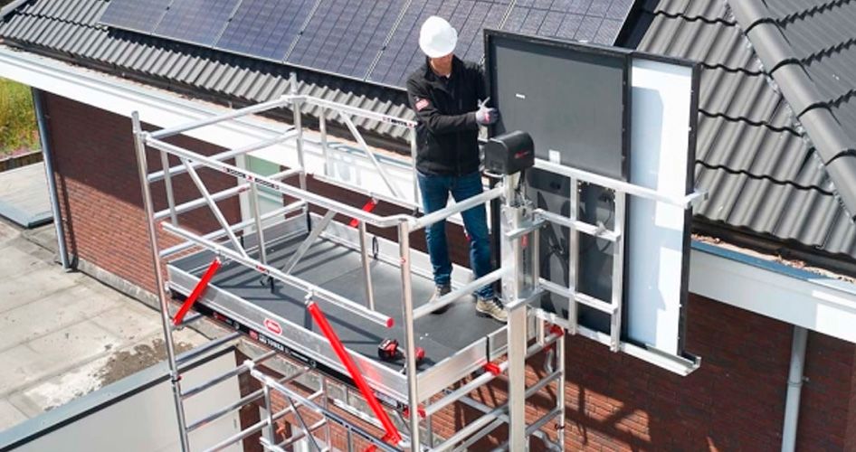 alquiler andamio elevador placas solares