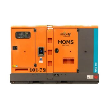 Grupo electrógeno insonorizado y trifásico de 100 kVA, modelo DGDR 100 ST de Dagartech, diseñado para suministro de energía continuo en infraestructuras exigentes.