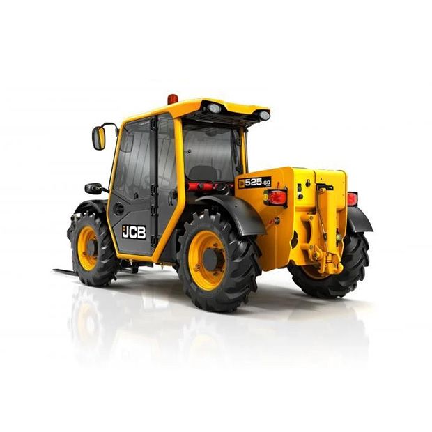 Video de Manipulador telescópico JCB 525-60 Hi-Viz con cabina panorámica y diseño compacto.