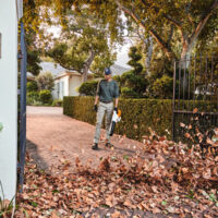 Soplador de hojas para mantenimiento de jardines